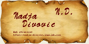 Nadja Divović vizit kartica